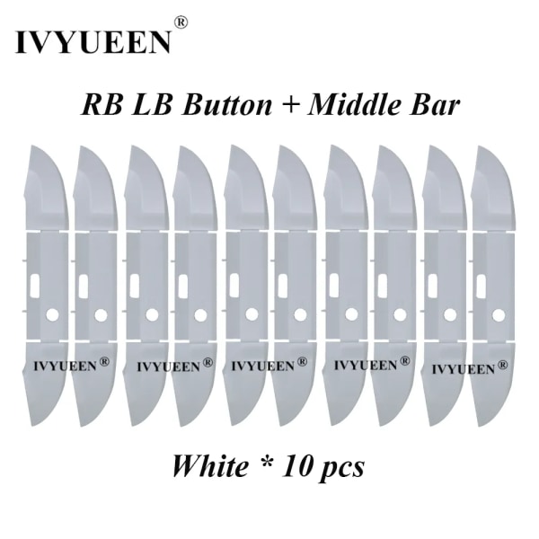 10 set Vit Svart RB LB Bumper Button för XBox Series S X Controller Trigger Surround Guide On Off-knappar Reparationsdel Mix 5 RB LB and Bar