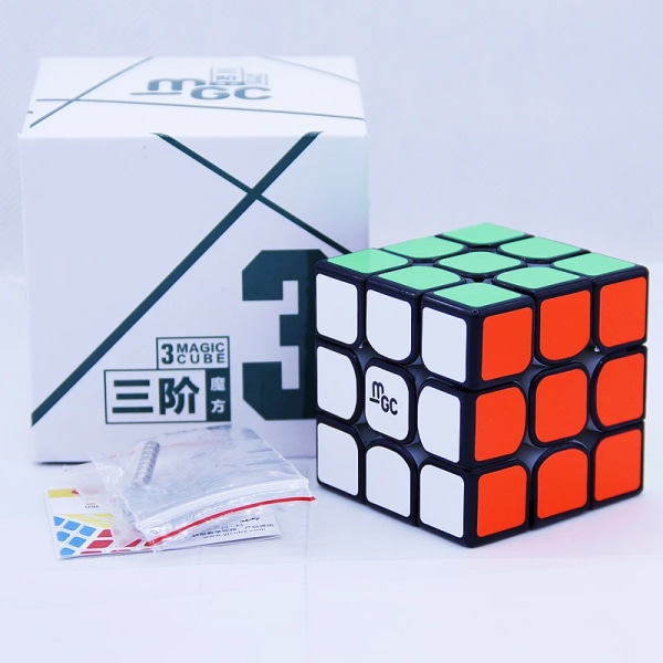 YongJun MGC II 3x3 Puzzle Cube 3x3x3 Magnetic Magic Cubo YJ MGC 3 V1 V2 M Speed ​​cube MGC3 V2 3x3 Magico yongjun cubo Barnleksaker V1 M Black