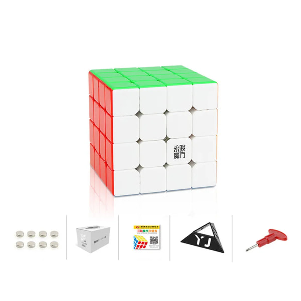 Yj Zhilong Mini 4x4 Magnetic Magic Cube 56mm Mini Speed ​​Cube Pussel Zhilong Yongjun Toys Professionella 4x4x4 magnetiska kuber Stickerless