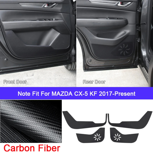 4ST Bildörr Anti Kick Pad för Mazda CX-5 CX-30 KF DM -2025 Läderskydd For CX-5 17-25