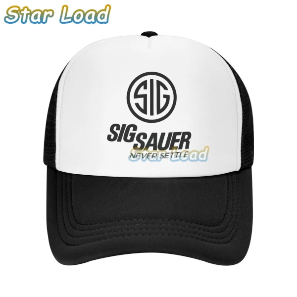 Sig Sauer Skjutvapen Never Settle Logo Retro Classic Rifle Pistol Gun Hunt Cap-35