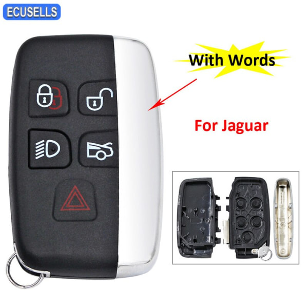 Fjärrstyrd bilnyckelskal med 5 knappar, cover med GROFOR LAND ROVER LR4 för Range Rover OUT EVOPE FÖR GUITXJ XJL XF For Jaguar