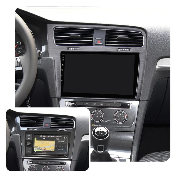 10,1 tums bilradio Fascias ram för VW Volkswagen Golf 7 2013-2019 Stereo Panel Dashboard installationslist GPS DVD-tillbehör frame canbus-RHD