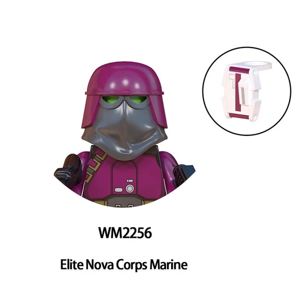 WM6127 Commander Bacara Building Blocks Elite Nova Corps Marine Figurine AT-RT Driver Bricks 3 Trooper Squad 2 Figur Leksaker