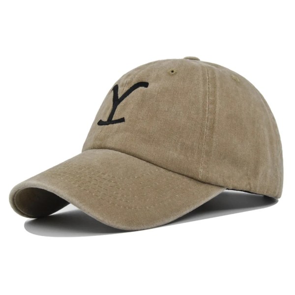 Yellowstone Dutton Ranch baseballkepsar Yellowstone Hat Vintage broderad hatt M-DX-khaki 2