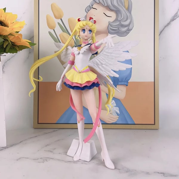 Sailor Moon Tsukino Usagi Anime Figur Prinsessan Serenity Staty Pvc Action Figur Samlarobjekt Modell Leksaker Dekor Dekorationer Gåva