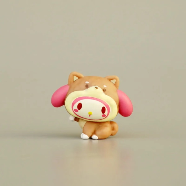 Sanrio Anime Figur 5 cm Cinnamoroll Melodi Pachacco Pom Pom Purin Kuromi Mini Kostym Figurer Samlarföremål Leksaker Skicka presenter