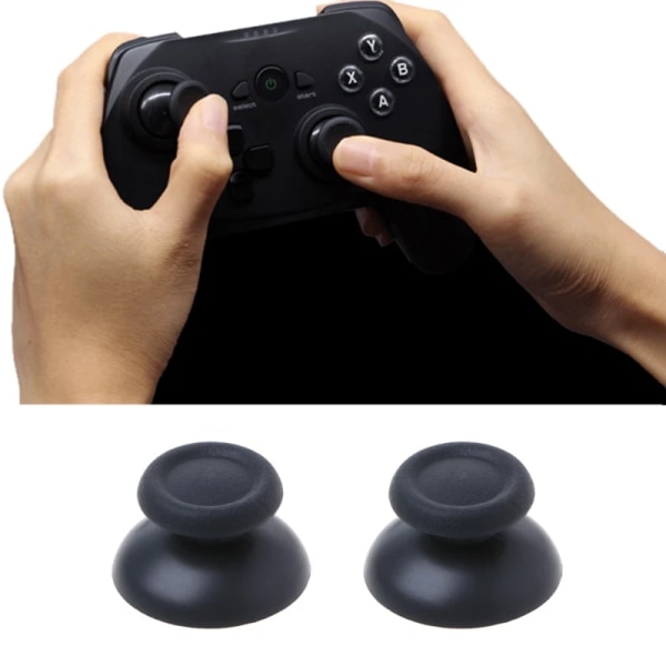 1 set/10 st plast svart analog tumsticka byte till PlayStation 4 PS4 Pro Controller Högkvalitativ cap Black