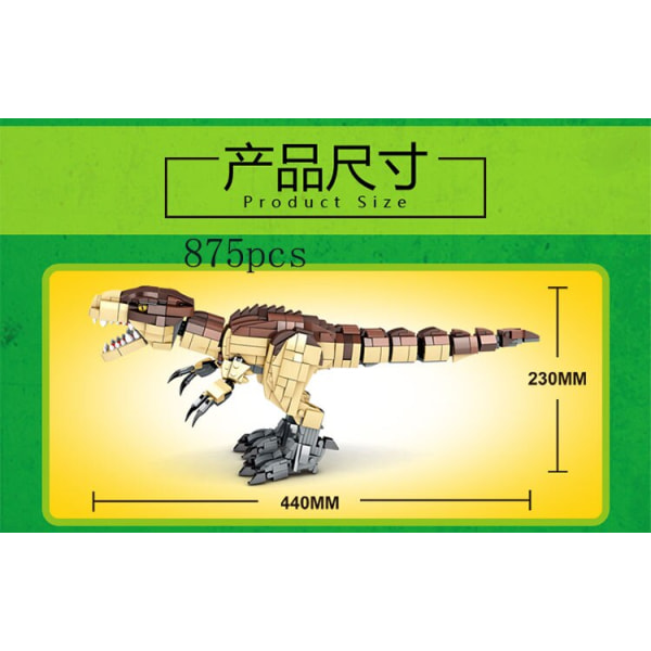 IDÉER Dinosaurieleksaker Jurassic Park T-Rex Dinosaurievärlden Byggstenar Kreativa deformerade Dinosaurietegelset Pojkeleksak Barn Gif 33008 no box