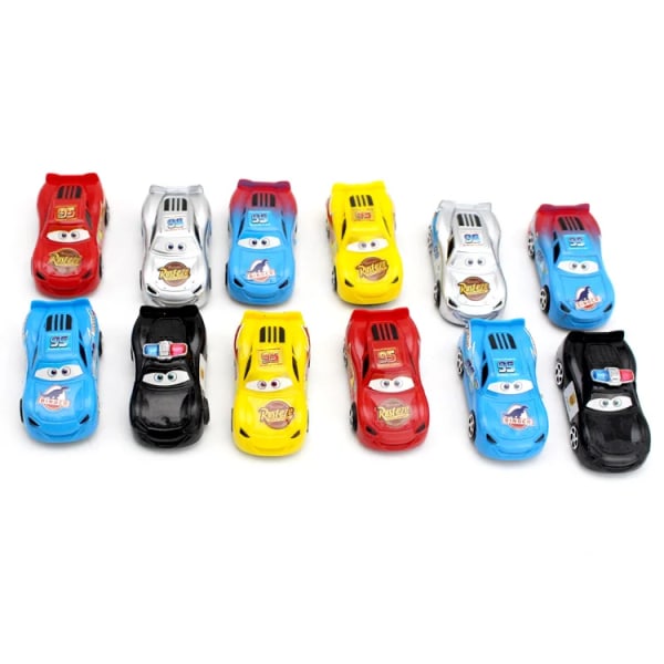 Disney Pixar Cars 3 bilmodell, Lightning McQueen, Jackson Storm, Mack Uncle lastbil 1:55, 12 delar/ set - Under tryck och leksaksfordon 12pcs No Box3