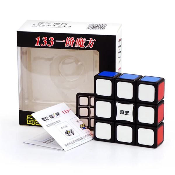 QiYi 133 Magic Speed ​​Cube 1x3x3 pusselkuber Professionella pussel Magic Square Anti-stressleksaker för barn Present 133 Black