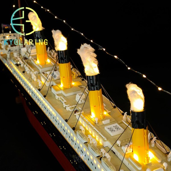 LED- set för Creative 10294 Titanic Royal Cruise Boat Classic Movie Ship Model Samlarfigurer Tegelstenar Ingen byggsten RC Sound Light