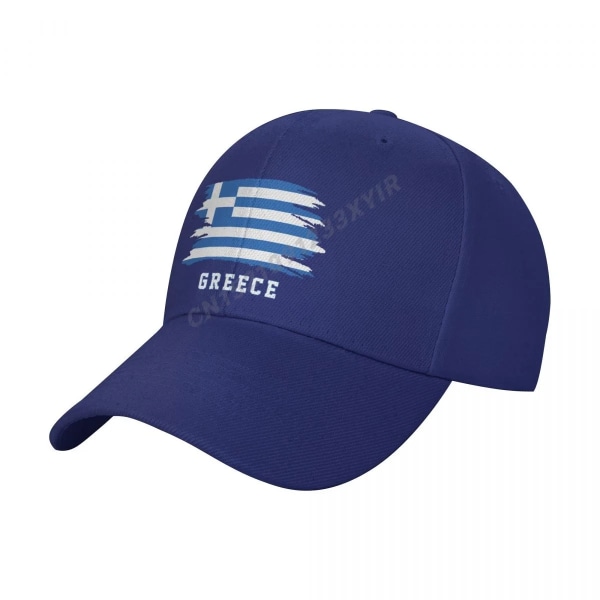 Cap Grekland Flagga Coola grekiska fans Vild solskugga Peaked Justerbar Blue
