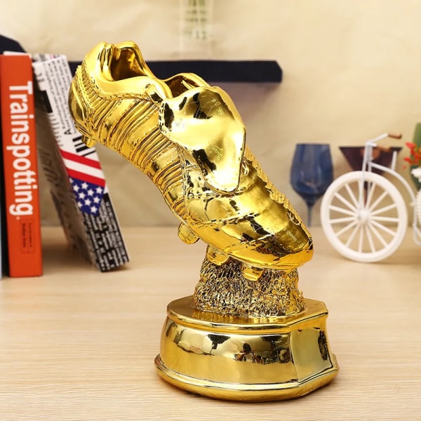 Harts Fotboll Golden Boot Trofé Statyer Mästare Fotboll Troféer Fotboll Fan Gåva Hemmakontoret Dekoration Modell Dekor Hantverk