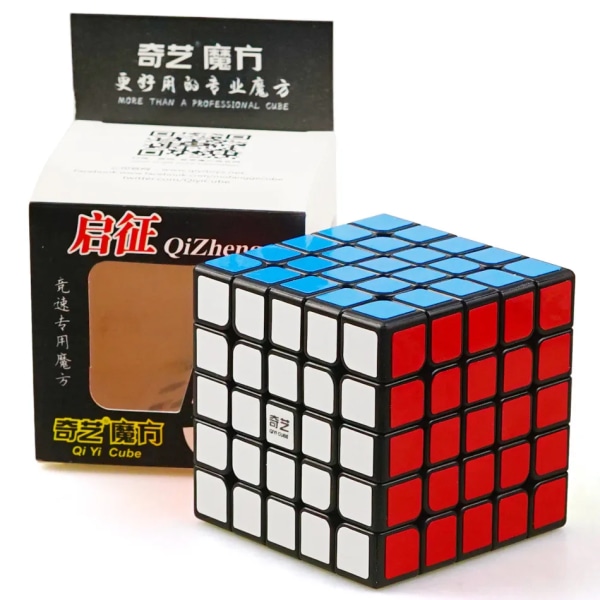 qiyi 5x5 Cube Qizheng S 5x5x5 Magic Cube 5x5 Stickerless Qizheng Anti-stress 5x5 leksaker för barn Cubo Magico presenter Black