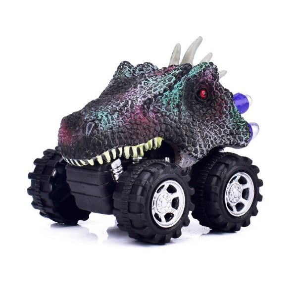 Dinosaur Rib Back Cars leksak för barn, Monster Truck, minibilmodeller med stora däck, barnleksaker, presenter till pojkar B-6x6cm