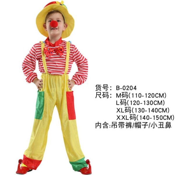 Halloween Män Cirkus Clown Cosplay Kostymer Vuxen Barn Rolig Set Med Hatt Stygg Harlekin Uniform Fancy Kläder För Pojke Flicka Kid J XL