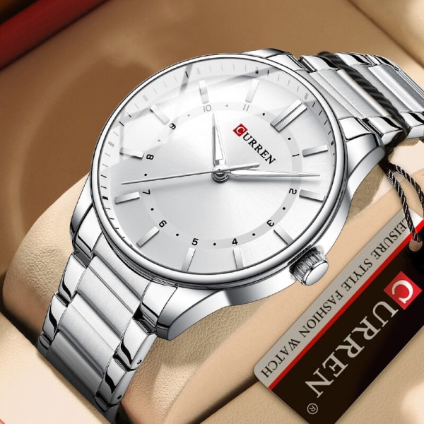 Märke 2022 vintage klassisk watch män klockor rostfritt stål vattentät rem sport kvarts armé Relogio Masculino Reloj silver