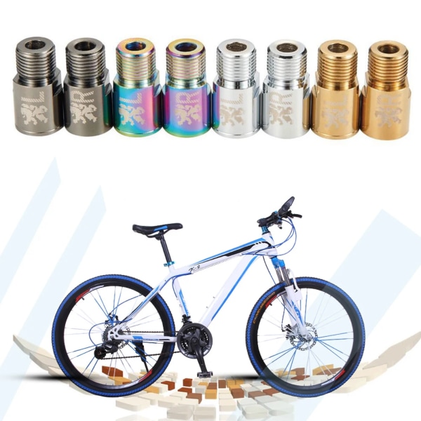 2st material i rostfritt stål Cykelpedalaxelförlängare Cykelpedalförlängningsbultar Distanser för MTB Road Cykelpedaler Style A