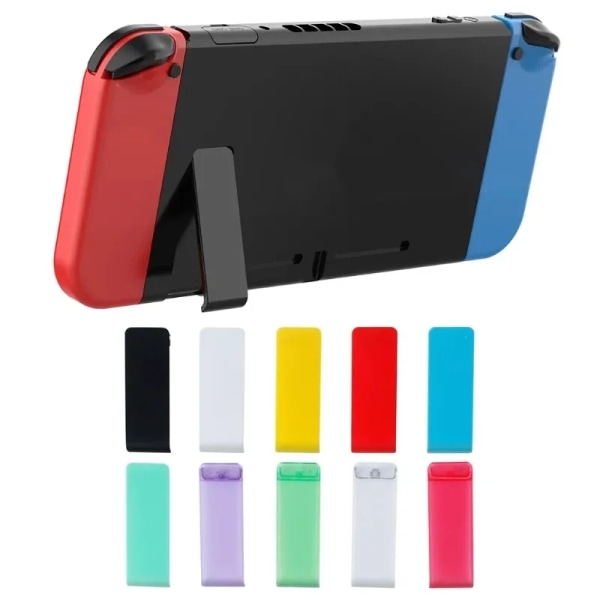 2023 1PC för Nintendo Switch-konsol Bakfäste NS Cover Stöd Stativ Hållbar Vit Blå ABS-material Telefonhållare WHITE