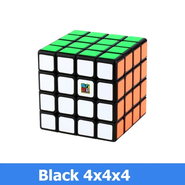 4X4 Magic Speed ​​Cube Stickerless Professional MFJS Meilong 4 Fidget Toys Cubo Magico Puzzle Black 4x4x4