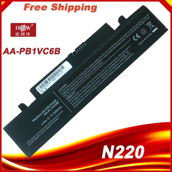 Laptopbatteri AA-PB1VC6B AA-PL1VC6B AA-PB1VC6W För Samsung N220-Miri Plus NP-Q330-JS05RU X520-Aura SU3500 Alon