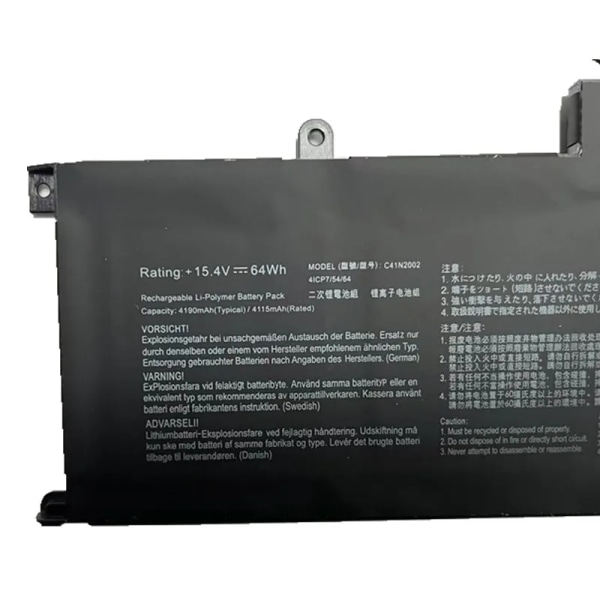 Laptopbatteri C41N2002 15,4V 64WH för Asus ZenBook Pro 15 UX535 UX535L UX535LH UX535LI UX535LH-BH74 UX535LH-BN002T