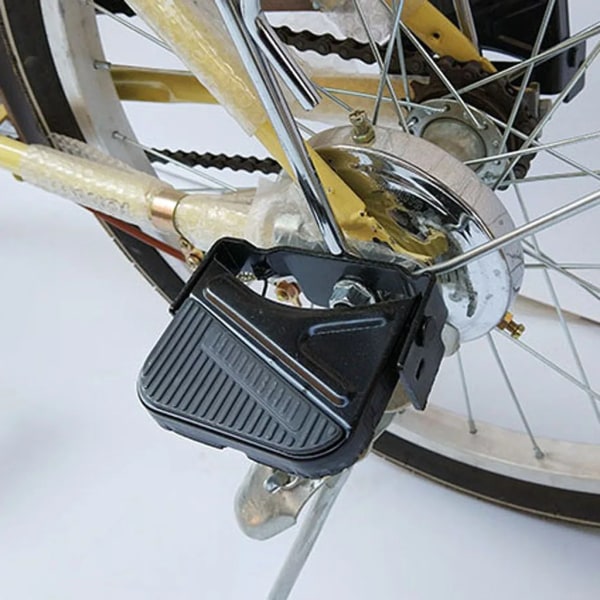 1 par cykel bakpedaler Halkfri cykel hopfällbar pedal Stål Cykelställ Fotpinnar Cykelfotstöd för barnsäkerhet Baksäte