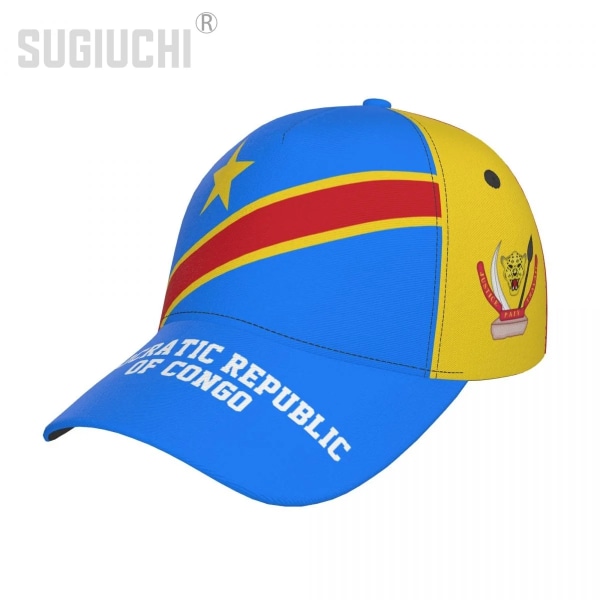 Unisex Demokratiska republiken Kongo flagga vuxen cap Patriotisk hatt för Flag Color