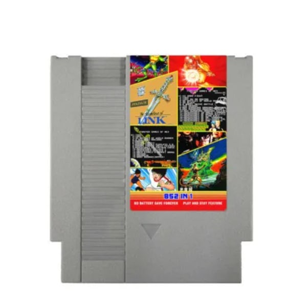 FOREVER DUO-SPEL AV NES 852 i 1 (405+447) spelkassett för NES-konsol, totalt 852 spel 1024MBit Flash-chip i bruk Red