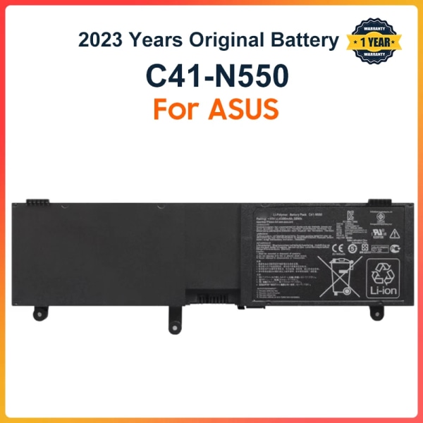 Laptopbatteri C41-N550 för ASUS N550 N550J N550JA N550JV N550JK Q550L Q550LF N550X47JV G550JK 15V 90WH