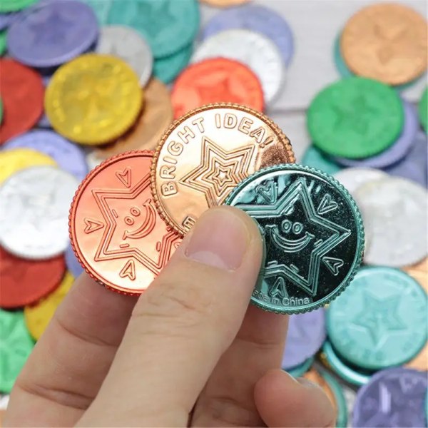 Lucky Pirate Gold Coins Set med 100,Spela Gold Treasure Coins för Play Favor Party Supplies