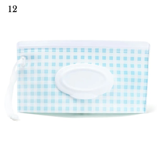 EVA Baby Wet Wipe-påse Bärbar Wipes-hållare Case Flip Cover Snap-Strap Återanvändbar påfyllningsbar kosmetisk påse Användbar vävnadslåda