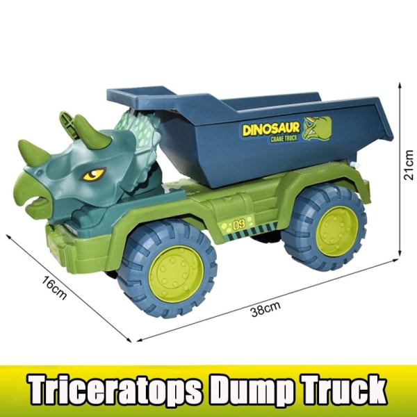 Dinosauriernas transportleksak, bil, lastbil, Indominus Rex, Jurassic World, Barnens julklappar - Under press och leksaksfordon Dump Truck B