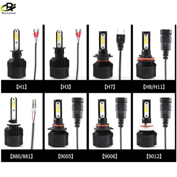 2 st H4 LED-lampa LED-strålkastare H1 H7 H8 H11 HB3 HB4 60W LED-lampor 4 färger blinkande billampa bilbilar LED-strålkastare 12V 24V 9012