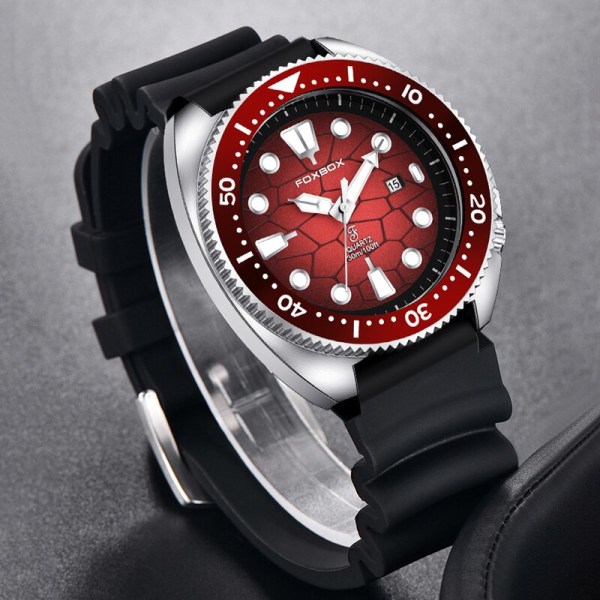 LIGE Watch Mode Silikonrem 30m Vattentät Klockor Lysande Hand Watch Roterande ram Kalender Quartz Armbandsur Green