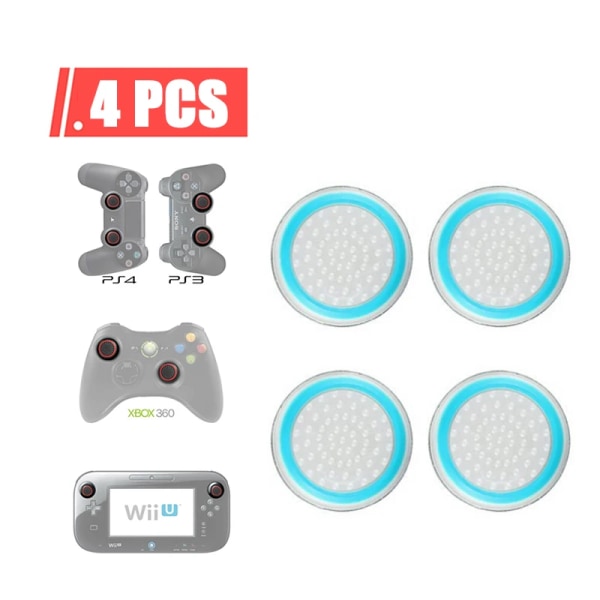4/10PCS Controller Thumb Silikon Stick Grip Cap Cover för PS3 PS4 XBOX one/360/series x Switch Pro Controllers Speltillbehör 04 4pcs