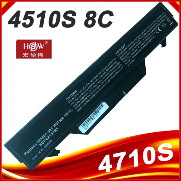 Laptopbatteri 8 celler 14,4 V för HP ProBook 4720s 4510s 4510s/CT 4515s 4515s/CT 4710s 4710s/CT HSTNN-IB89 HSTNN-OB89