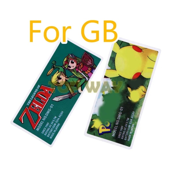 1 set FÖR GBA SP GBASP Anpassad Design för Nintendo Gameboy Advance Label Sticker För GBA/GB-konsol Bakre Tag for gba