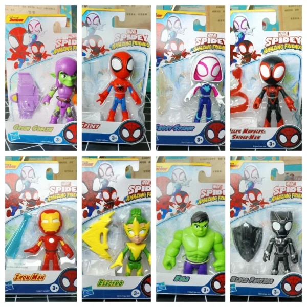 Marvel Legends Spiderman Spider Man Spidey och hans fantastiska vänner Actionfigur Dockfigurer Figur för barn Barnpresentleksak 4inch-10CM
