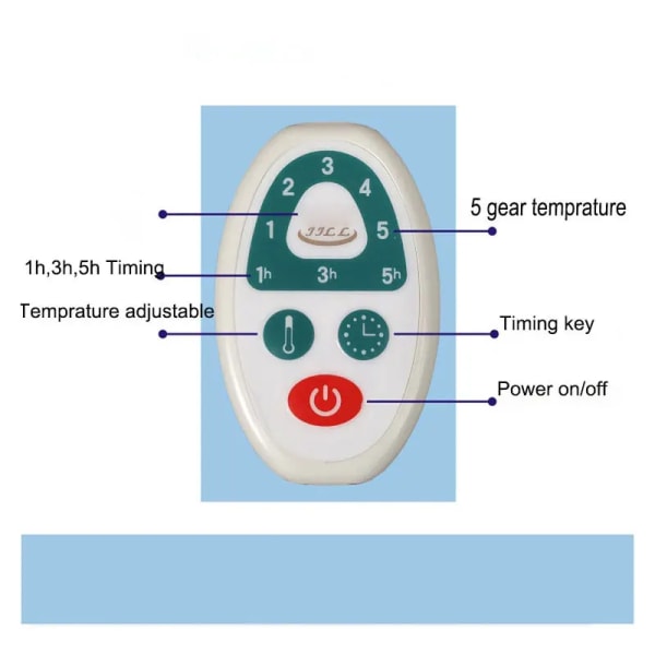 110V-220V Uppvärmd Elektrisk Varmfotvärmare Tvättbar Värmer Kontrollinställningar Timing Varmare Fotvärmare Massage-110-220V 110-220V