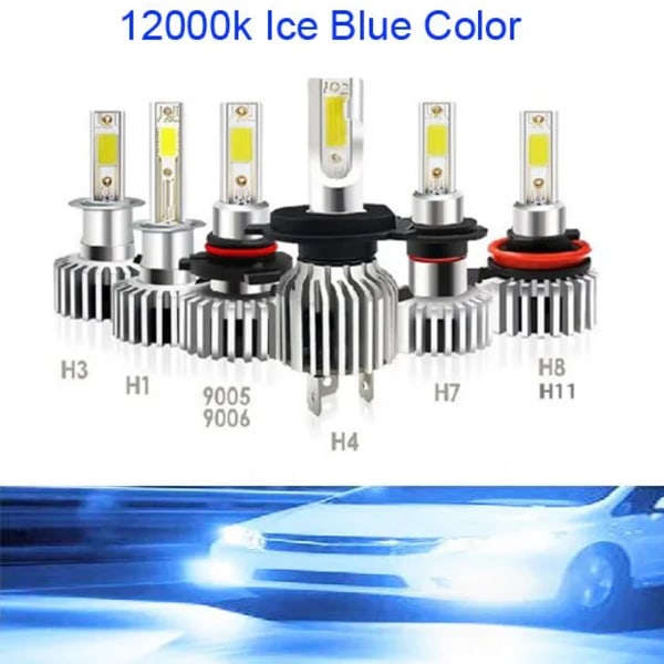 D9 2Sides12000K-Mini LED Turbo Bilstrålkastare H7 H4 H11 H1 H8 H9 9005 HB3 9006 HB4 9012 Dimljus Lampa Auto Lampor 80W 20000LM 12V 24V Moto D9 2Sides12000K H11