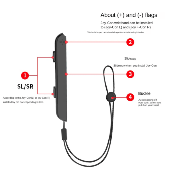 Switch OLED Handledsrem Band Hand Rep Lanyard Laptop Video Just Dance Tillbehör för Nintendo Switch Game Joy-Con Controller Black