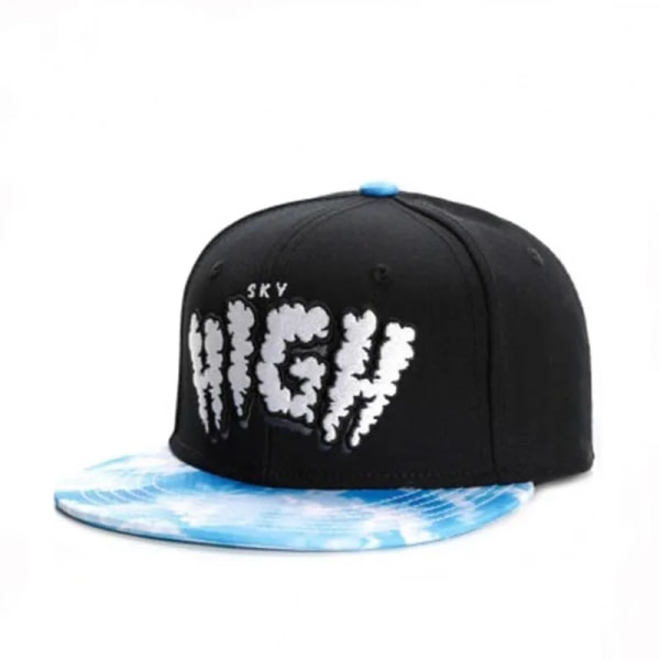 FEI M Mode Difuzed Cap Tecknad Big Eyes Cookie Bite Blue Snapback Hat