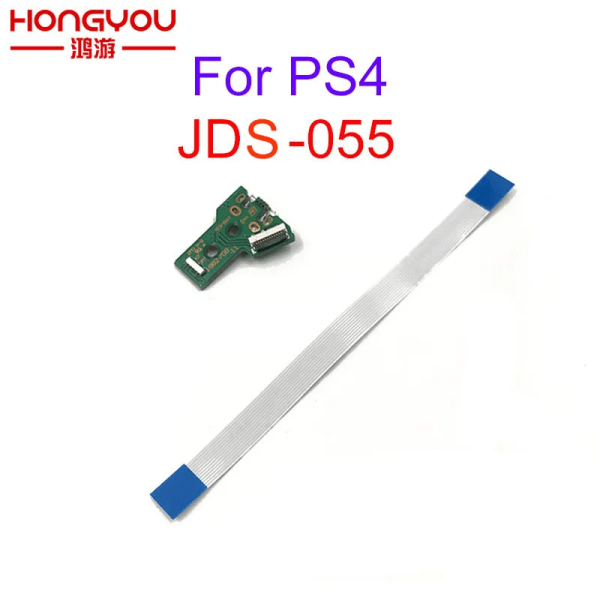 JDS-001 JDS-011 JDS-030 JDS-040 USB -laddningsport Socket Board laddarkort med flex bandkabel För PS4 Pro -kontrollkort JDS-055 12PIN Cable