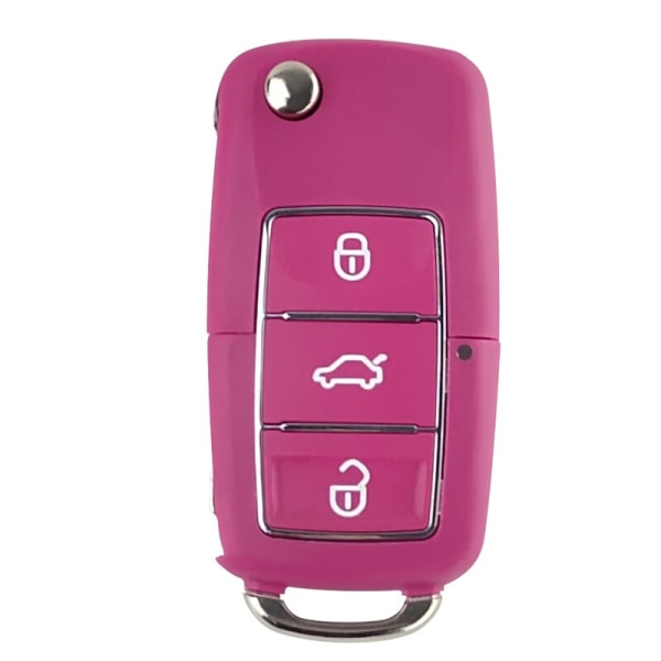 fjärrstyrd bilnyckel, nyckelskal, case, har 3 knappar, VW Polo, Beetle, Jetta, Skoda, Seat, Golf, Passat, Bora, Octavia Rose