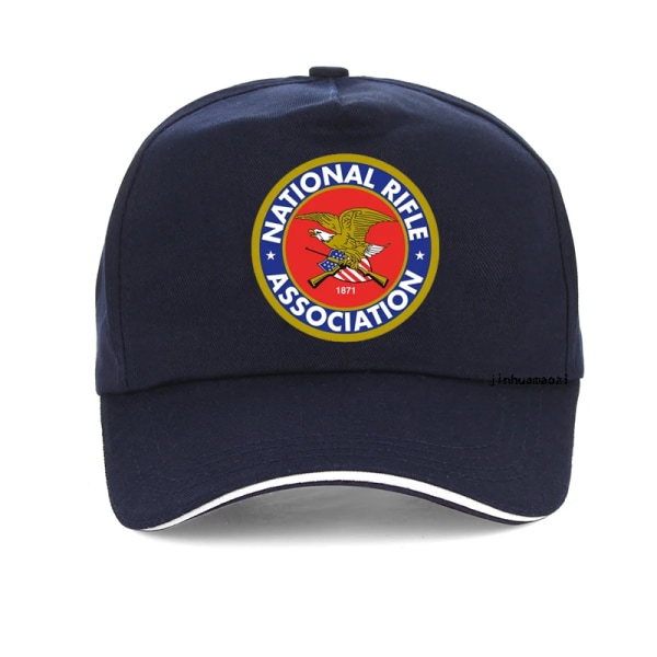 Baseballkeps med tryck från National Rifle Association of America för män, vapenägare, pappahatt Navy Blue