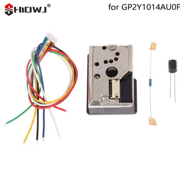 GP2Y1014AU0F Kompakt optisk dammsensor kompatibel GP2Y1010AU0F GP2Y1010AUOF Rökpartikelsensor med kabel