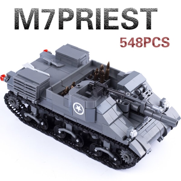 MOC Leksaker Vapen WW1 Fordon Tank Modell Byggstenar Tyska Amerikanska Soldater Panzers Pansarvärnskanon Mini Klossar Armé Leksaker Barn B14-25-2