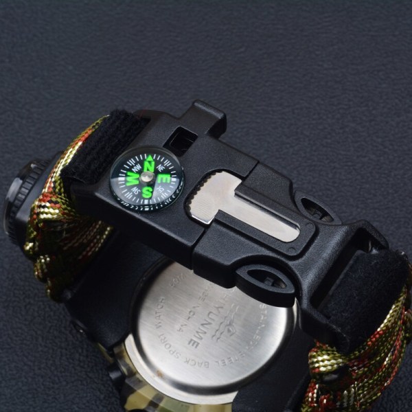 SHIYUNME G Style Militär Watch Män Vattentät LED Digital watch Utomhuscamping Kompass Termometer Quartz Armbandsur black A